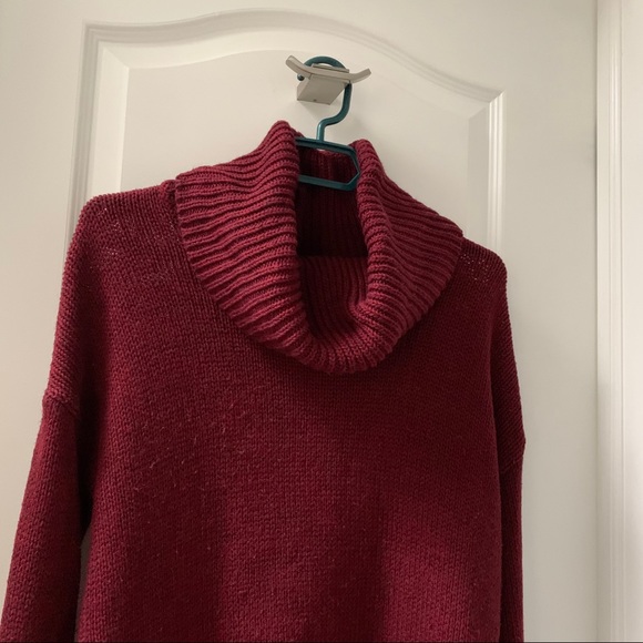 Forever 21 Small Red Sweater w/ Chunky Turtleneck - Picture 4 of 8
